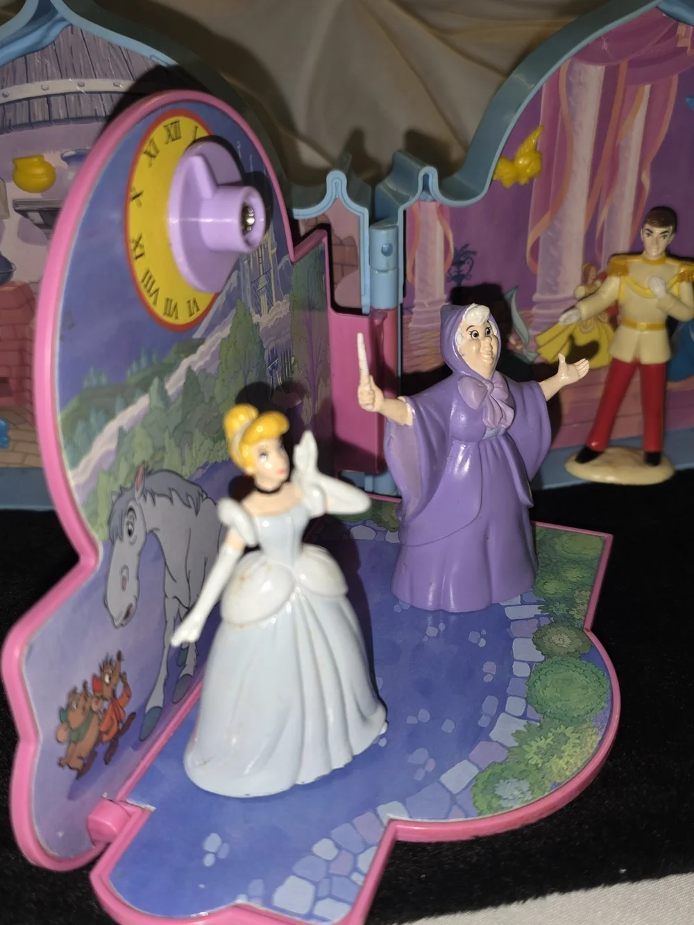 1992 Mattel Disney Once Upon a Time Cinderella Carriage Playset, a vintage micro